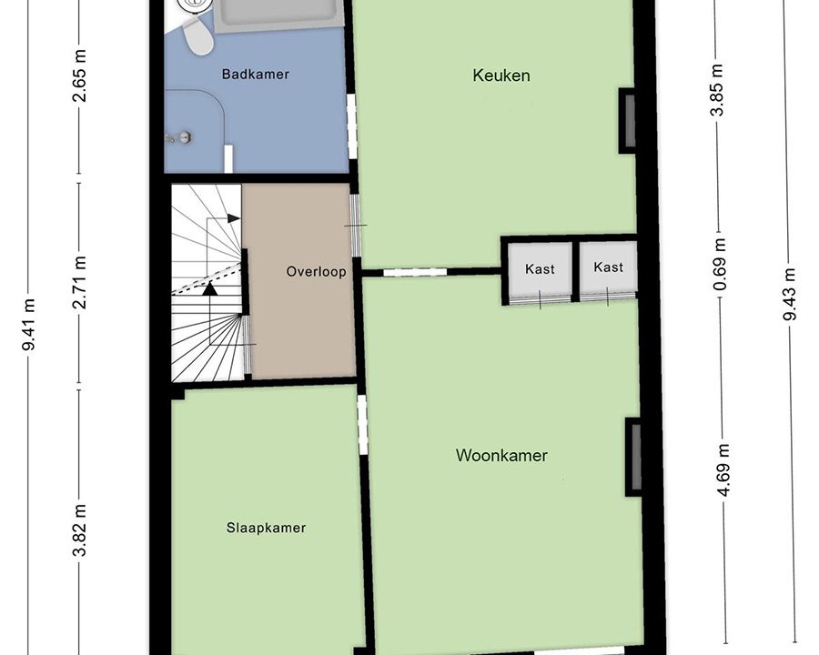 Plattegrond witte vrouwensingel 47 utrecht